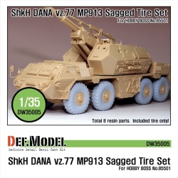 DEF.MODEL,DW35005, ShKH DANA Vz.77 MP913 Sagged Wheel set (for Hobbyboss), 1:35