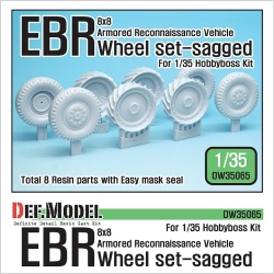 DEF.MODEL,DW3065, French Panhard EBR Sagged Wheel set (for Hobbyboss 1/35), 1:35