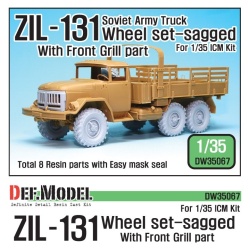 DEF.MODEL, Soviet Zil-131 Truck Sagged Wheel set, DW35067, 1:35