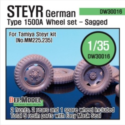 DEF.MODEL, WW2 German Steyr 1500A Wheel set (for Tamiya 1/35), DW30016, 1:35