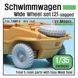 DEF.MODEL, WWII Schwimmwagen Wide Wheel set (2) , DW30032, 1:35