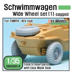DEF.MODEL, WWII Schwimmwagen Wide Wheel set (1) , DW30001A, 1:35