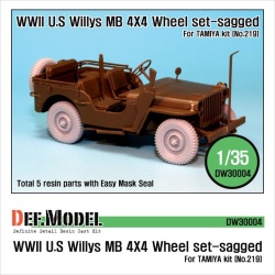 DEF.MODEL, WWII U.S Willys MB Wheel set (for Tamiya), DW30004, 1:35