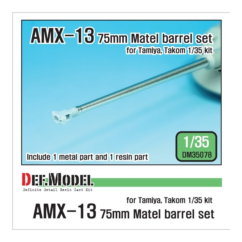 DEF.MODEL, AMX-13 75mm Metal Barrel Set, DM35078, 1:35