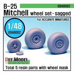 DEF.MODEL, DS48002, B-25 Mitchell Wheel set (for Accurate Miniatures),1:48