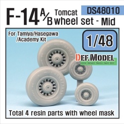 DEF.MODEL, DS48010, F-14A Tomcat Wheel set- Mid (for TAMIYA),1:48