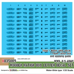 DEF.MODEL, DD35009, WWII US wooden ration box letter decal set , 1:35