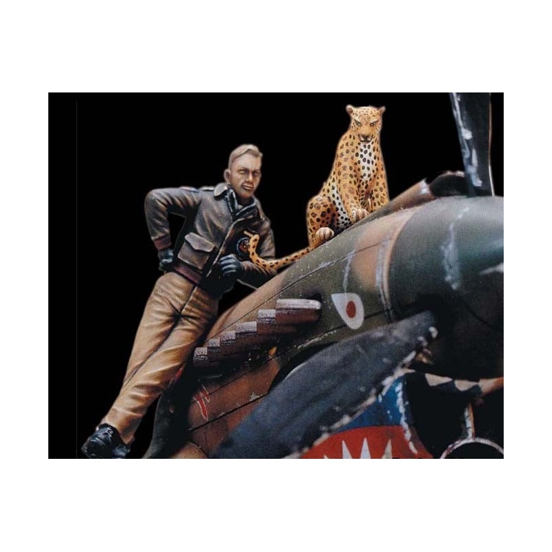 LEGEND PRODUCTION, LF0031, Flying Tigers’ pilot with a leopard (WWⅡ),1:35