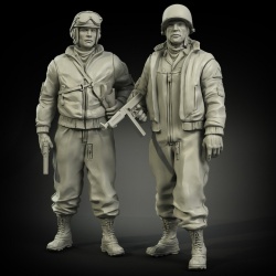 Panzer Art, FI35-003, Waffen-SS cammo overall tankers set (2 FIG.)