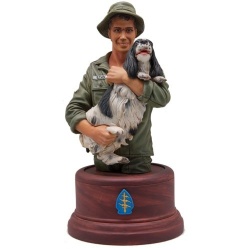 SOL RESIN FACTORY,MM155, 200mm U.S. GREEN BERET WITH COKER SPANIEL - Bust Model