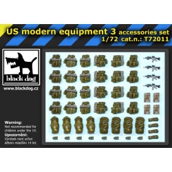 US modern equipment 3 accessories set cat.n.: T72011 , BLACK DOG, 1:72