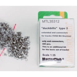 MasterClub MTL35312,SCALE 1/35,EXTENDED END CONNECTORS DUCKBILLS TYPE 2 FOR VVSS