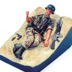 SOL RESIN FACTORY, U.S 101 st Abn Div with Cal.50, cat.no.MM115, 1:35