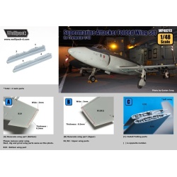 Wolfpack WP48213, Supermarine Attacker Folded Wing set (for Trumpete, SCALE 1/48