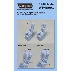 Wolfpack WP48091, SJU-17/A NACES Ejection seat for F-14D (2 pcs), SCALE 1/48