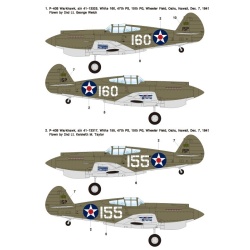 Wolfpack WD48015,P-40 Warhawk Part.1 - Pearl Harbor Def (DECALS SET), SCALE 1/48