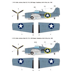 Wolfpack WD48014,F4F Wildcat Part.4 - (DECALS SET), SCALE 1/48
