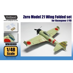 Wolfpack WW48008, A6M2b Zero Model 21 Wing Folded set (for Hasegawa) ,SCALE 1/48