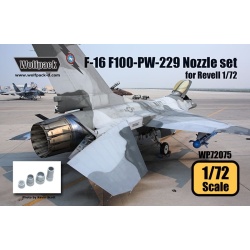 Wolfpack WP72075, F-16 F100-PW-229 Engine Nozzle set (for Revell), SCALE 1/72