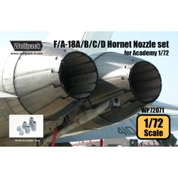 Wolfpack WP72071, F/A-18A/B/C/D Hornet F404 Engine Nozzle set , SCALE 1/72