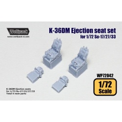 Wolfpack WP72042, K-36DM Ejection seat set for Su-17/27/33 (2 pcs), SCALE 1/72