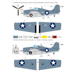 Wolfpack WD72004, F4F-4 Wildcat Part.1 'Carrier Base Wil(DECALS SET) ,SCALE 1/72