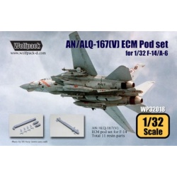Wolfpack WP32018, AN/ALQ-167(V) ECM Pod set for F-14 , SCALE 1/32