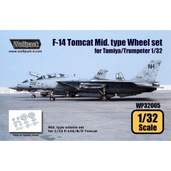 Wolfpack WP32005, F-14 Tomcat Mid. Type wheel set (for Tamiya/Trumpet,SCALE 1/32