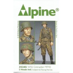 ALPINE MINIATURES 35245, WSS Grenadier MP40, SCALE 1:35