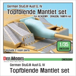 DEF.MODEL, DM35086, German StuG Topfblende Mantlet set , 1:35