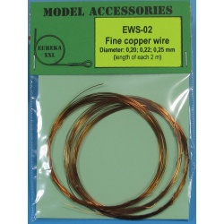 Fine copper wires 0.20 mm / 0.22 mm / 0.25 mm, EWS-02, Eureka XXL