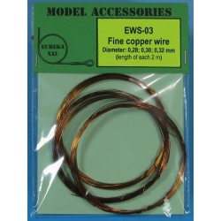 Fine copper wires 0.28 mm / 0.30 mm / 0.32 mm, EWS-03, Eureka XXL