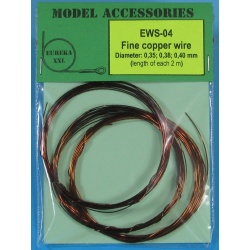 Fine copper wires 0.35 mm / 0.38 mm / 0.40 mm, EWS-04, Eureka XXL