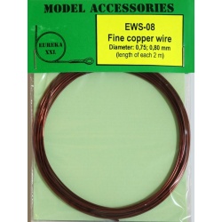 Fine copper wires 0.75 mm / 0.80 mm, EWS-08, Eureka XXL