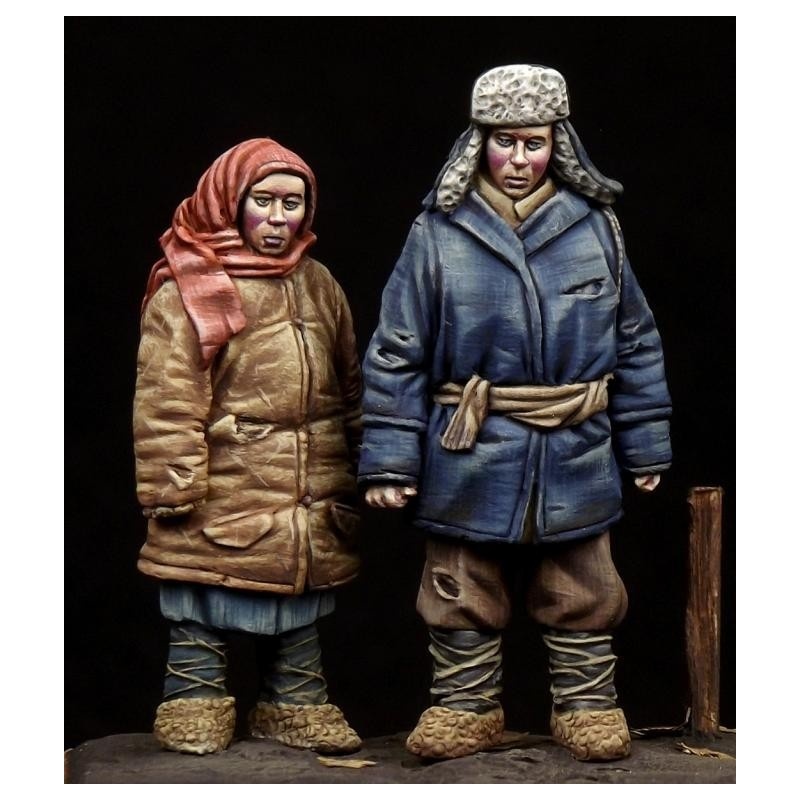 Boy & Girl WW II period, (2 FIGURES), The Bodi, TB-35100, 1:35