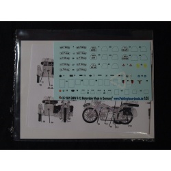 Peddinghaus 1/35, 1961 - DECALS for BMW R12 Motorcycle with sidecar