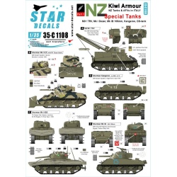 Star Decals 35-C1108 Decals for Kiwi Armour 1 - Special Tanks.