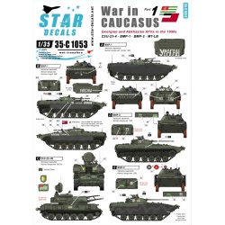 Star Decals, 35-C1053, Decal for Georgian and Abkhazian AFVs in the 1990s, 1:35