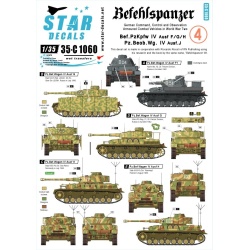 Star Decals,35-C1060,Decal: Befehlspanzer  4. German Command&Control tanks,1:35