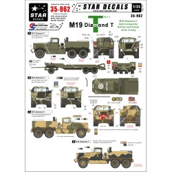 Star Decals, 35-962, Decal for M19 Diamond Tank transporter 2, 1:35
