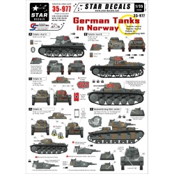 Star Decals, 35-977, Decal for German Tanks in Norway 1940, 1:35