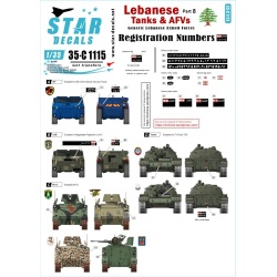 Star Decals, 1/35, 35-C1115, Lebanese Tanks & AFVs 8