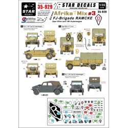 Star Decals, 35-929, Decal for German Afrika Mix 3.