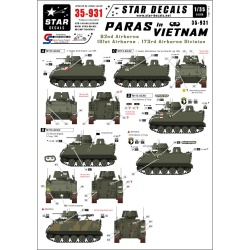 Star Decals, 35-931,Decal for US Paras in Vietnam. 82nd/101st Airborne M113ACAV