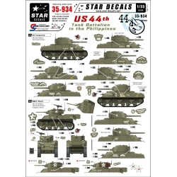 Star Decals, 35-934, Decal for US 44th Tank Battalion in the Philippines