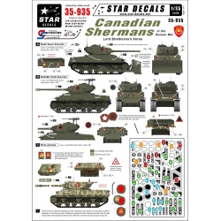 Star Decals, 35-935, Decal for Canadian Shermans in Korea. M4A3E8 HVSS&Others