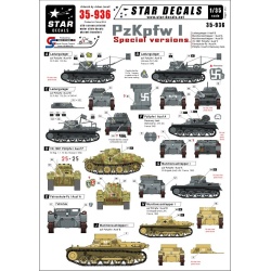 Star Decals, 35-936, Decal for PzKpfw I - Special versions.