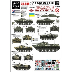 Star Decals, 35-938, Decal for Soviet BMD-1 Airborne tank 2.