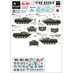Star Decals, 35-951, Decal for Soviet BMD-1 Airborne tank, 1:35