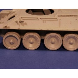 RE35-168, PANZER ART, T-34 with captured “Panther” Road Wheels 112 Zavod